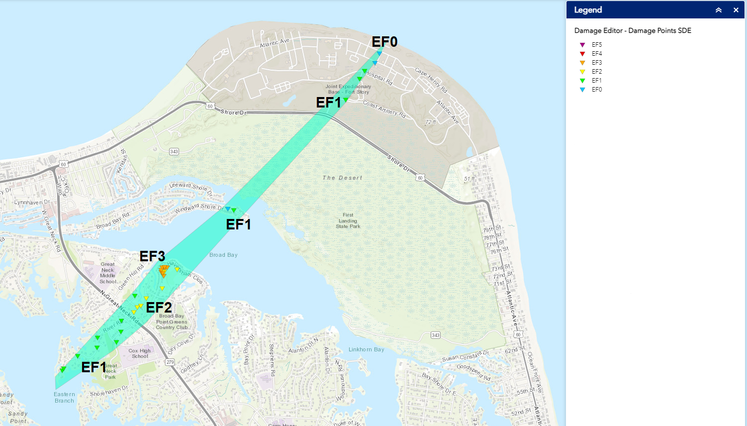 April 30, 2023 EF3 Tornado in Virginia Beach
